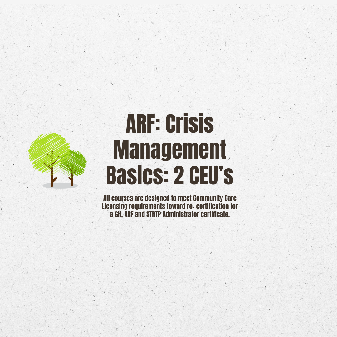 ARF: Crisis Management Basics – Fundamental Training Solutions